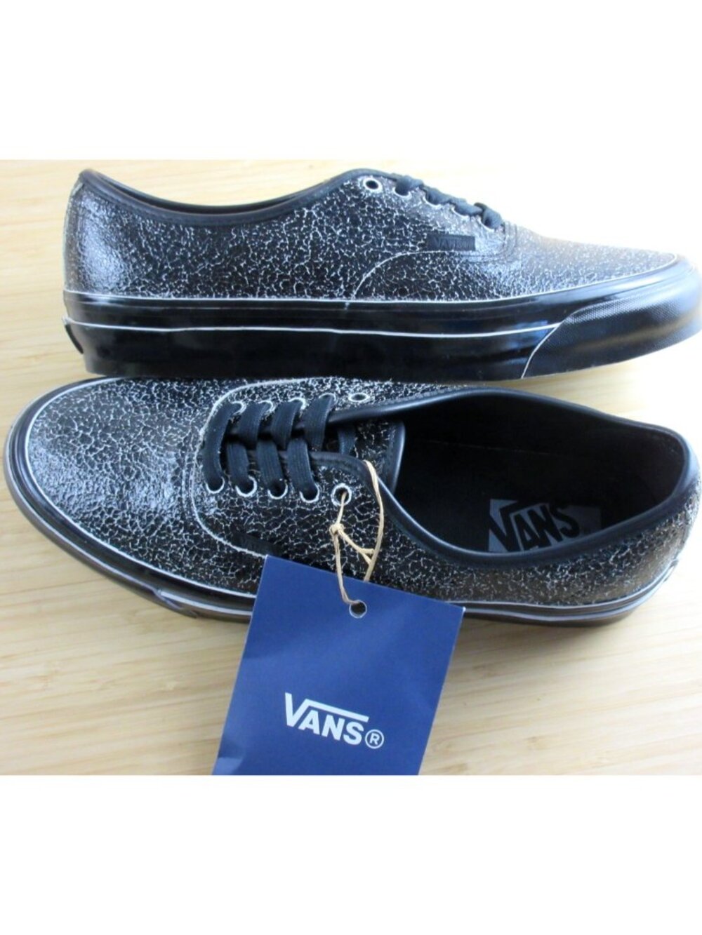 Vans Men's Lx Authentic 44 Overpaint Double Black White shoes Size 10 NEW - Picture 7 of 7